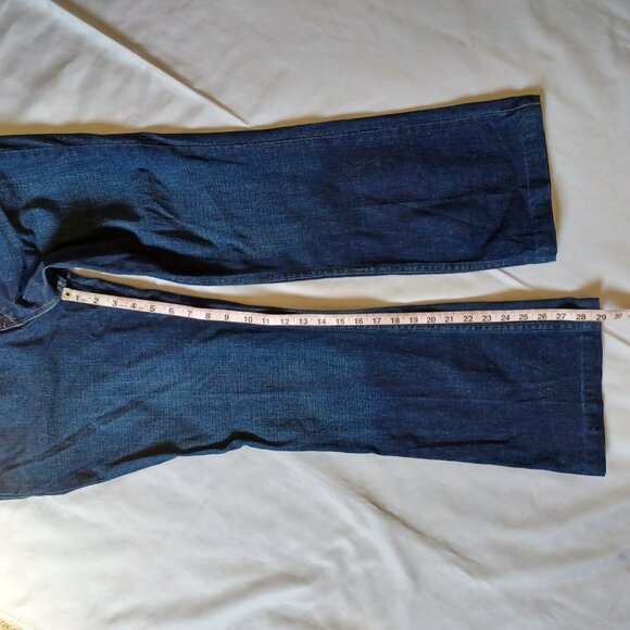 Signature by Levi Strauss Jeans Dark Wash Lowrise Bootcut Stretch Size 12 Med - Picture 14 of 14